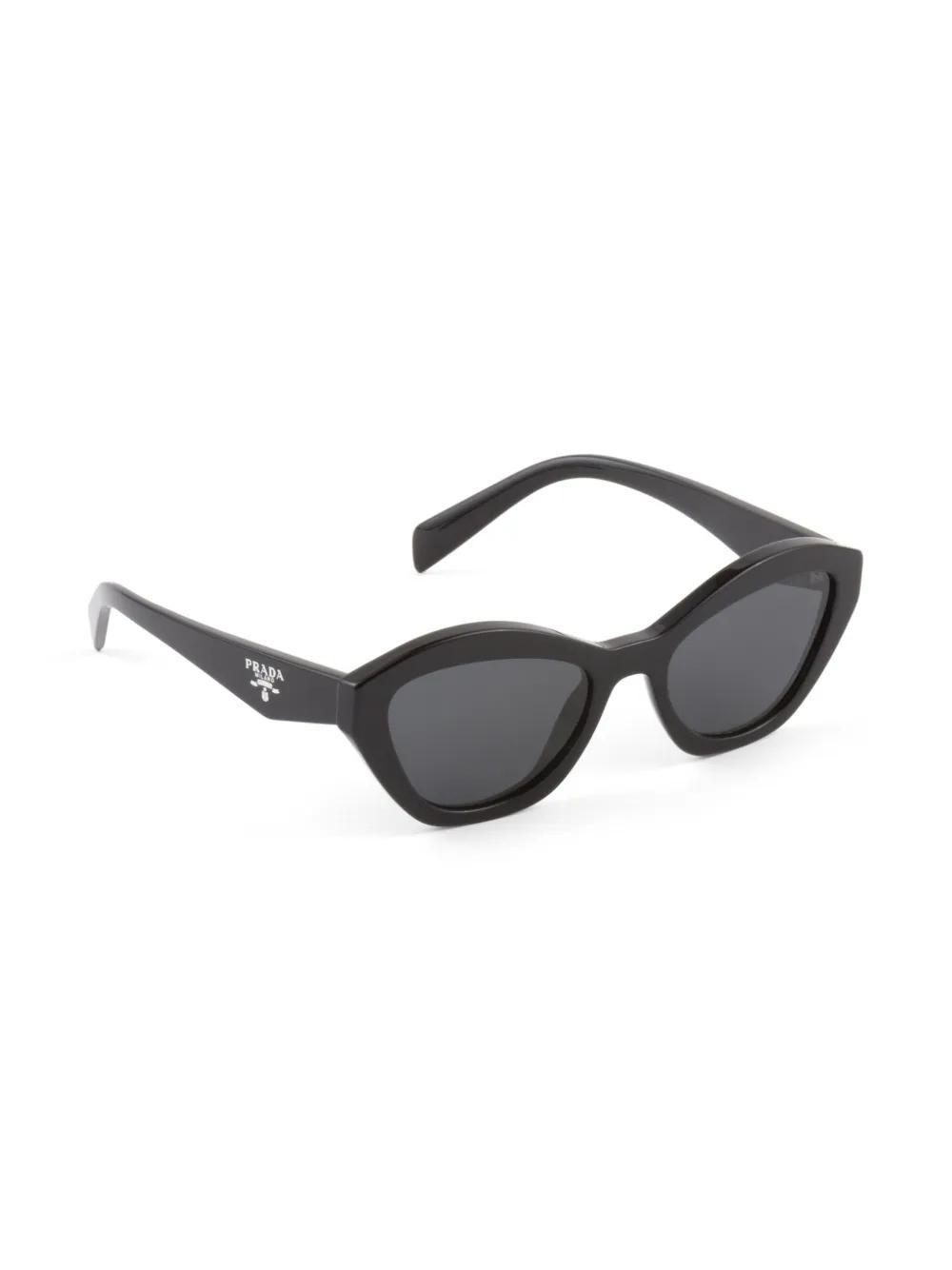 PRADA Curved Cat-eye Frame Sunglasses In Black Product Image