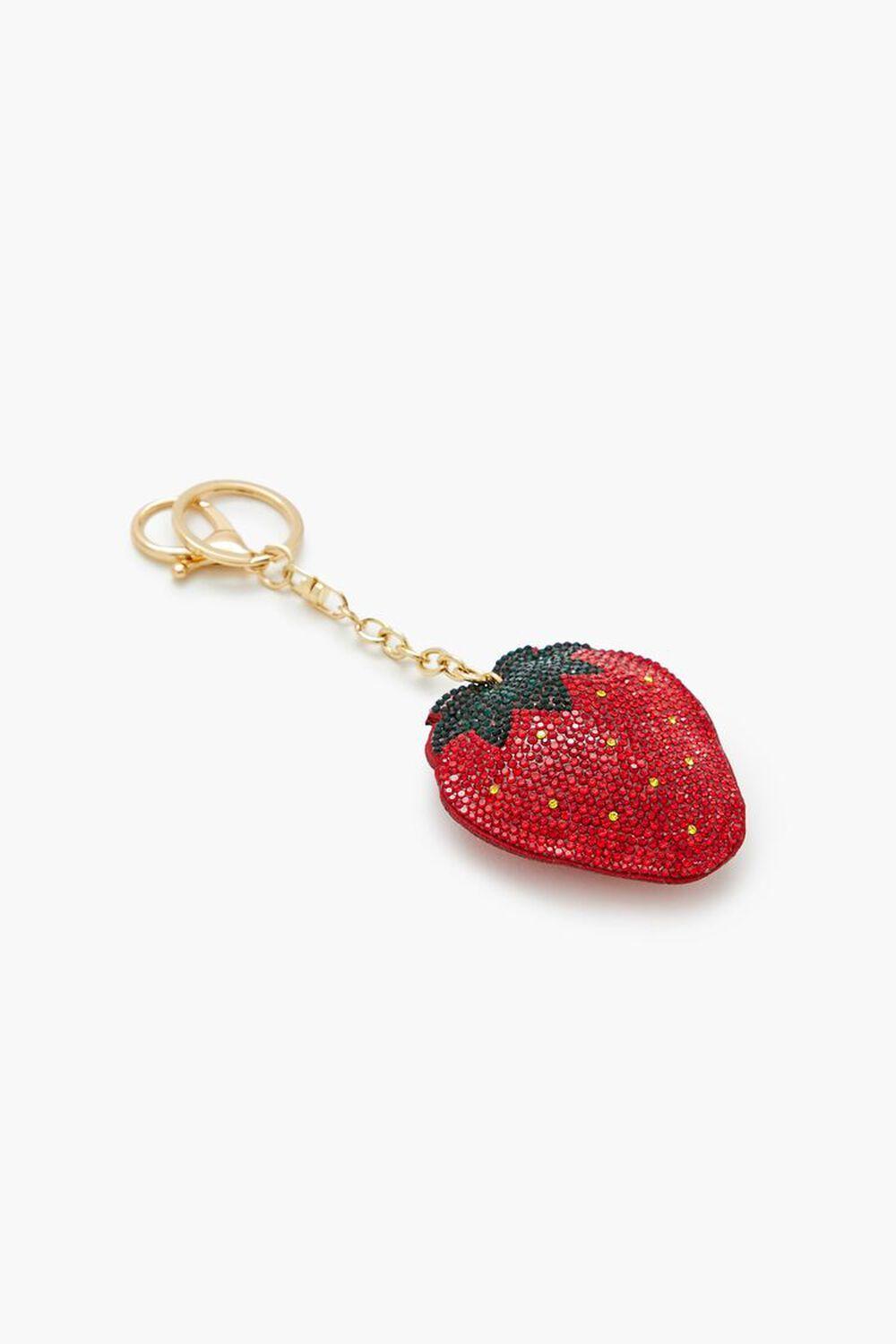 Rhinestone Strawberry Keychain | Forever 21 Product Image