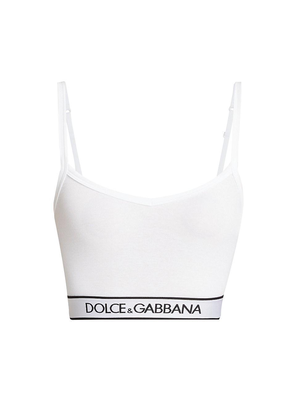 Womens Logo Tape Cotton Crop Cami Product Image