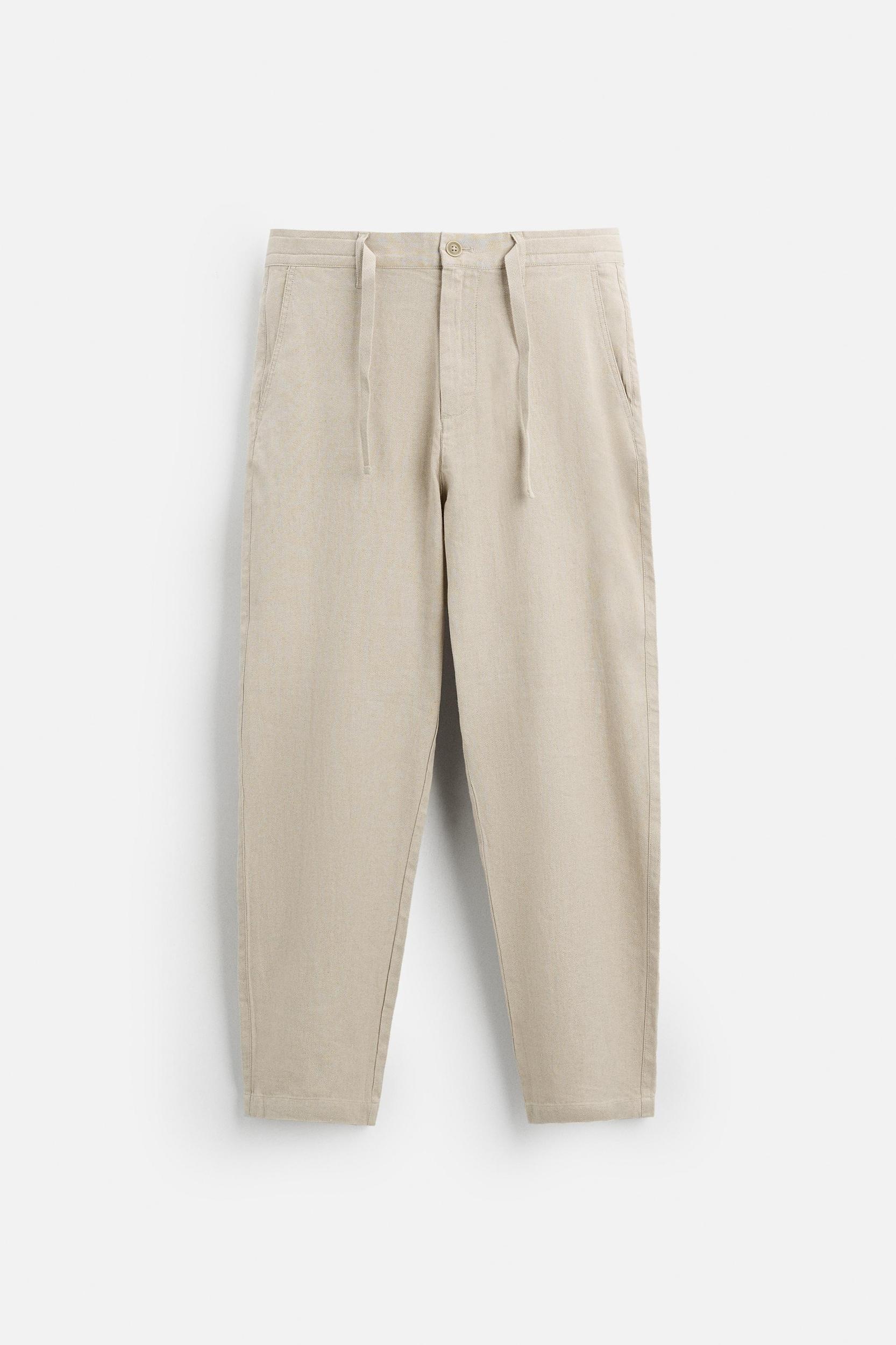 COTTON LINEN PANTS Product Image