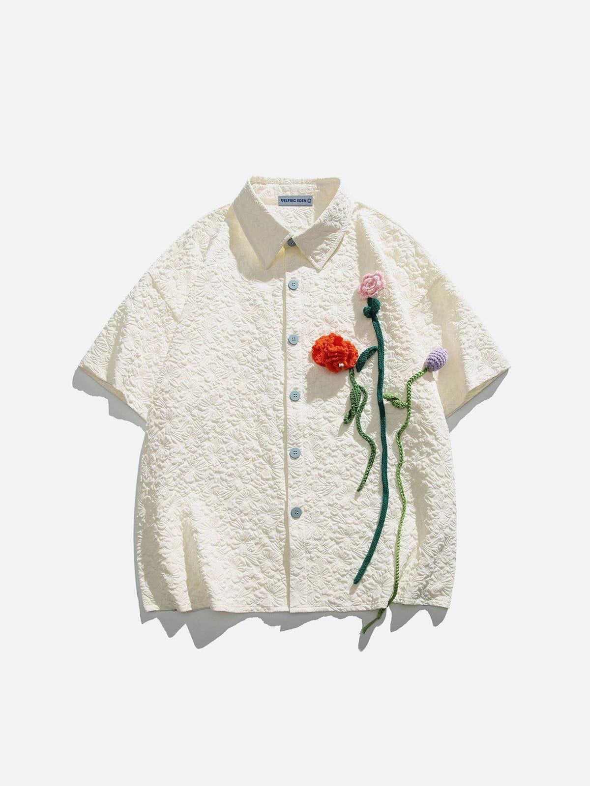 Aelfric Eden Textured Floral Short Sleeve Shirt Product Image