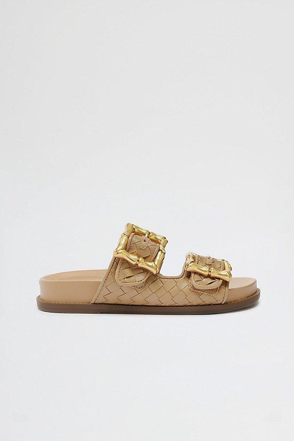 Schutz Enola Woven Leather Buckle Slide Womens at Urban Outfitters Product Image