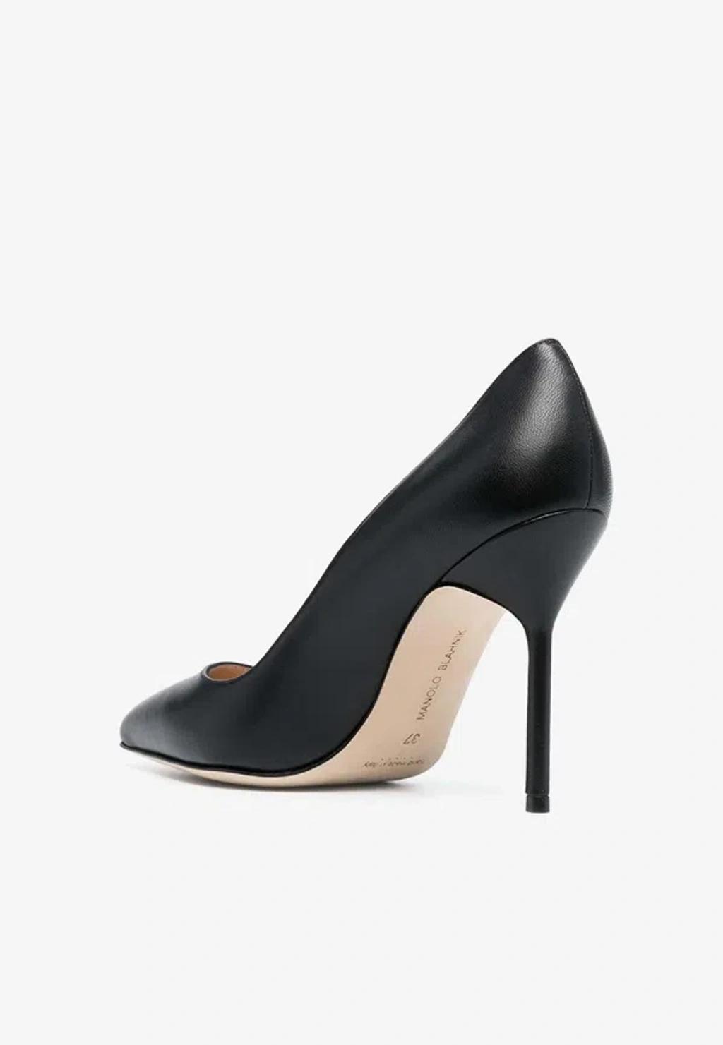 MANOLO BLAHNIK Bb 90 Leather Pumps In Black Product Image