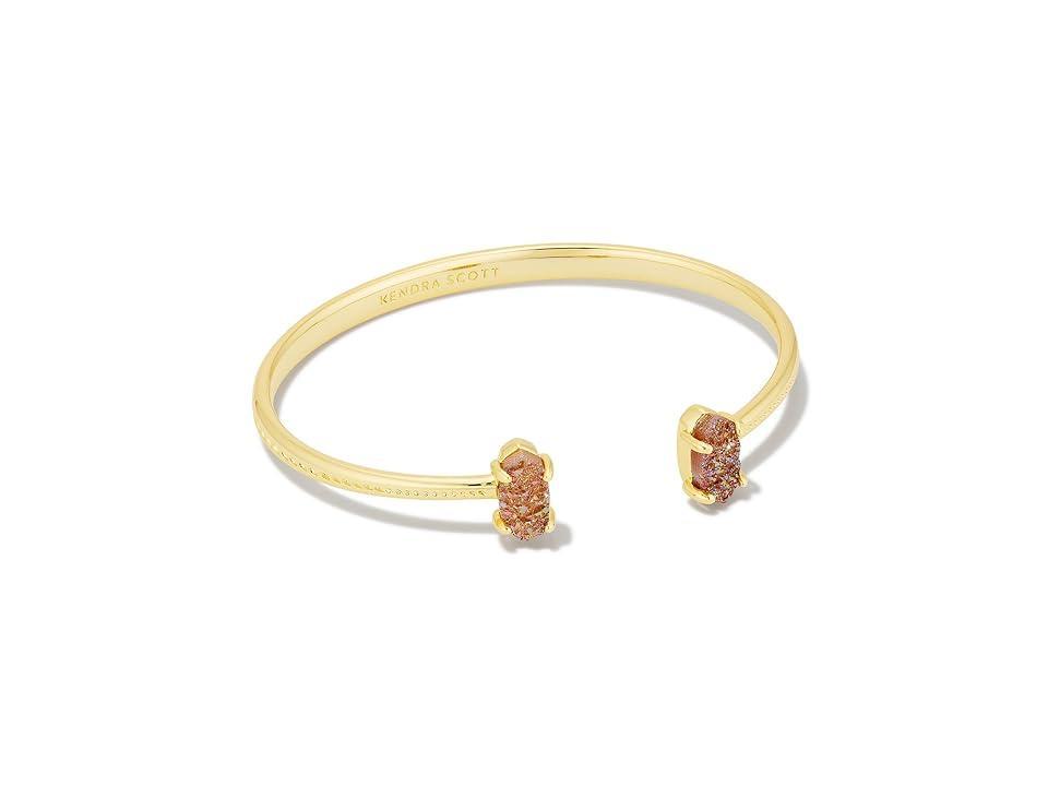 Grayson Gold Stone Cuff Bracelet in Spice Drusy Product Image