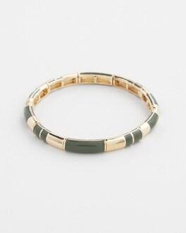 Olive Enamel Stretch Bracelet Product Image