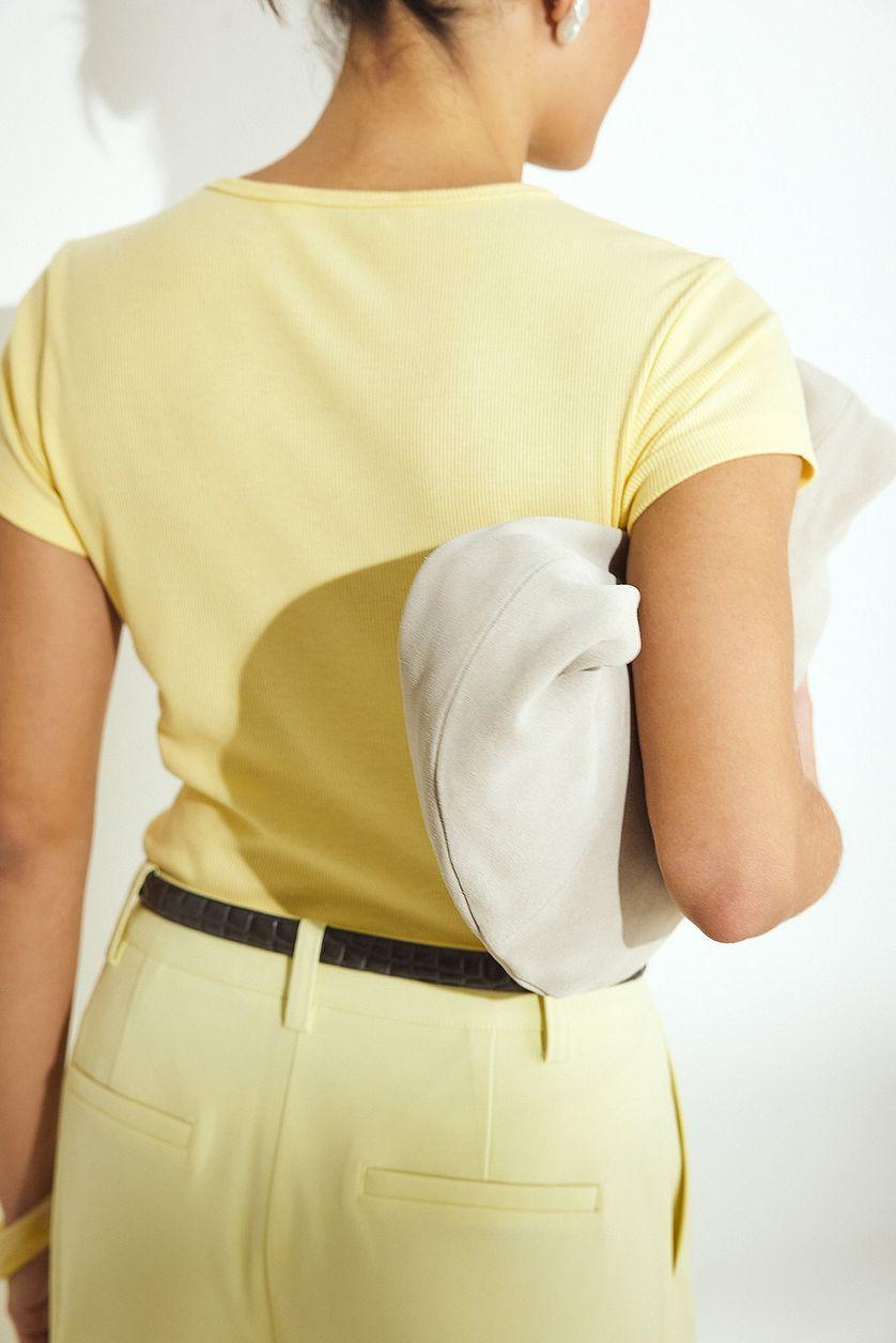 Ribbed Short Sleeve T-shirt Product Image