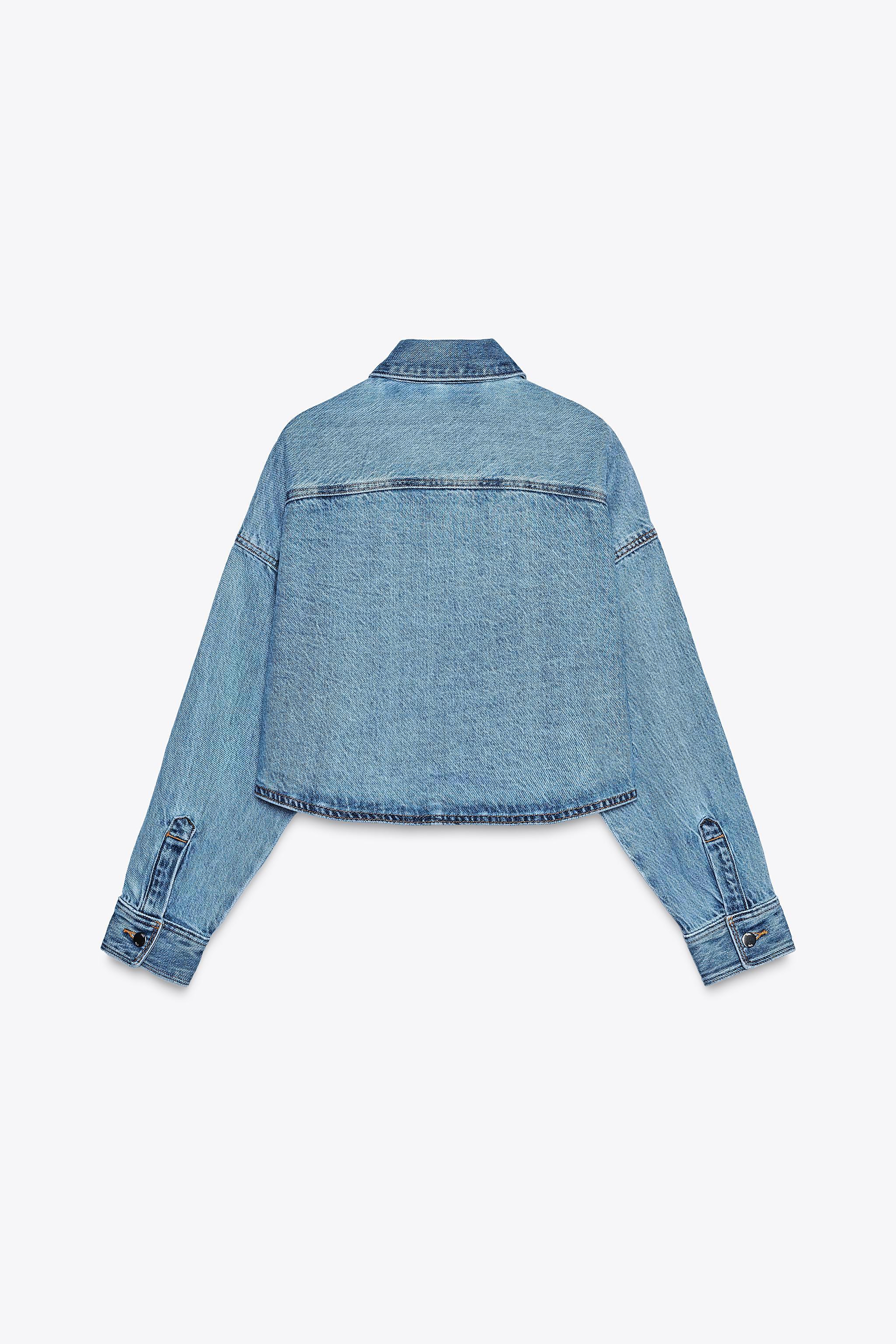 Z1975 CROPPED OVERSIZED DENIM SHIRT Product Image