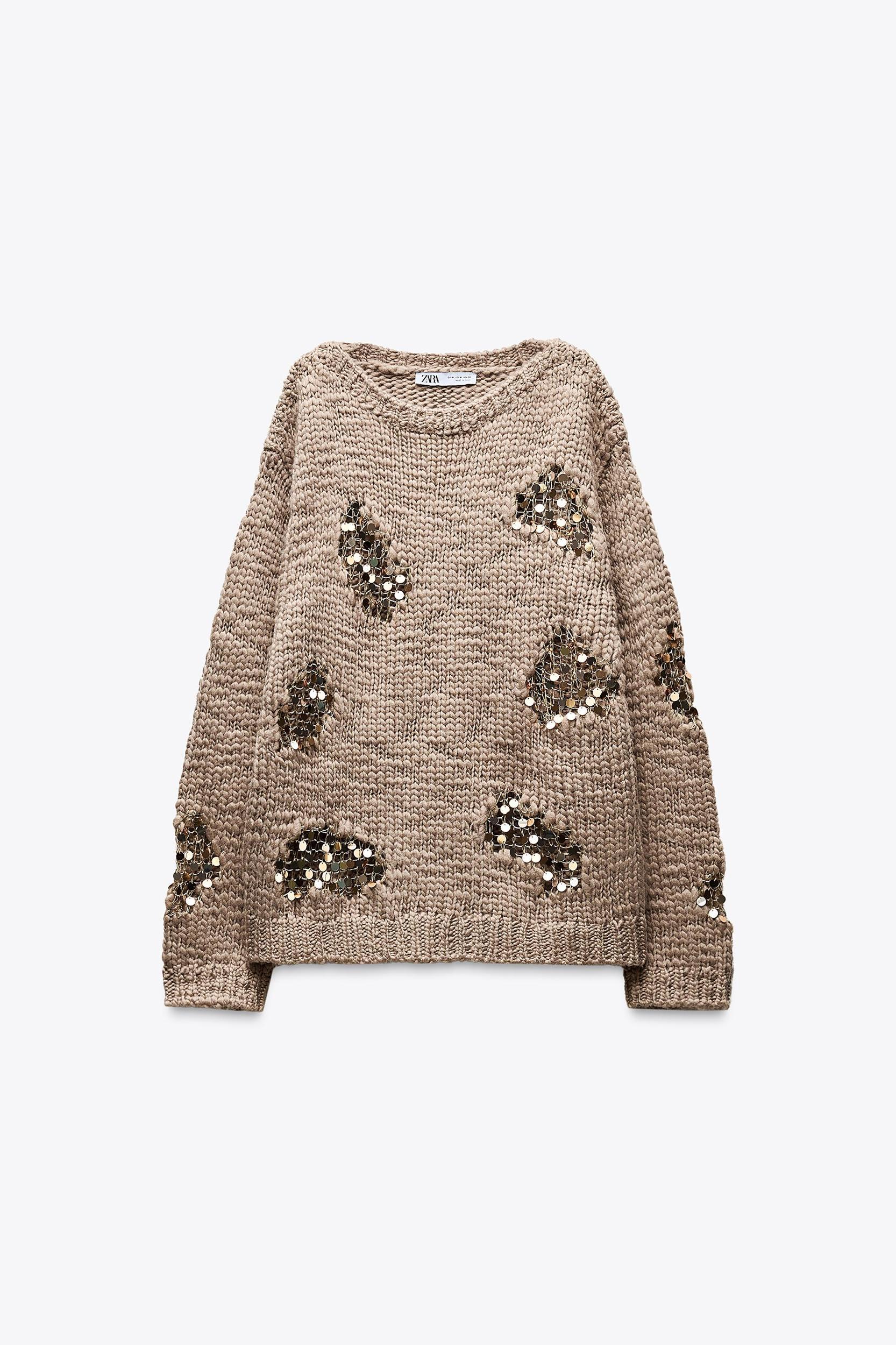 SEQUINED KNIT SWEATER Product Image