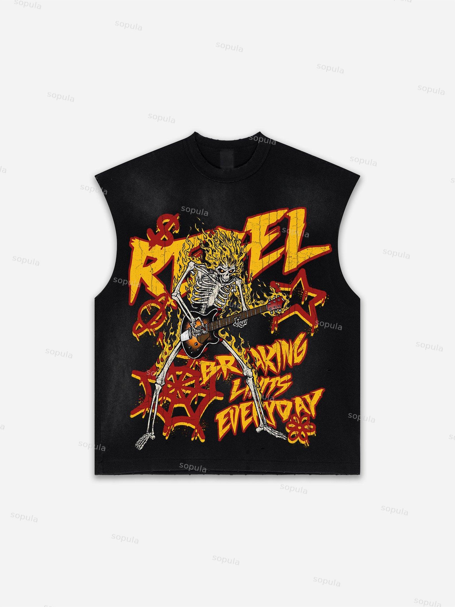 Basketball Dreams Boys Print Distressed Tank Top Product Image