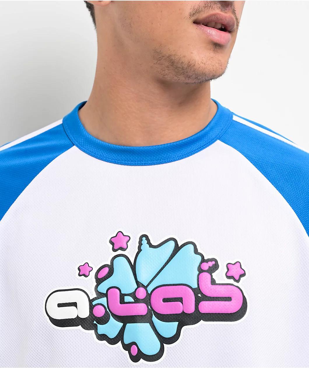 A.LAB Toad Blue & White Raglan Soccer Jersey Product Image