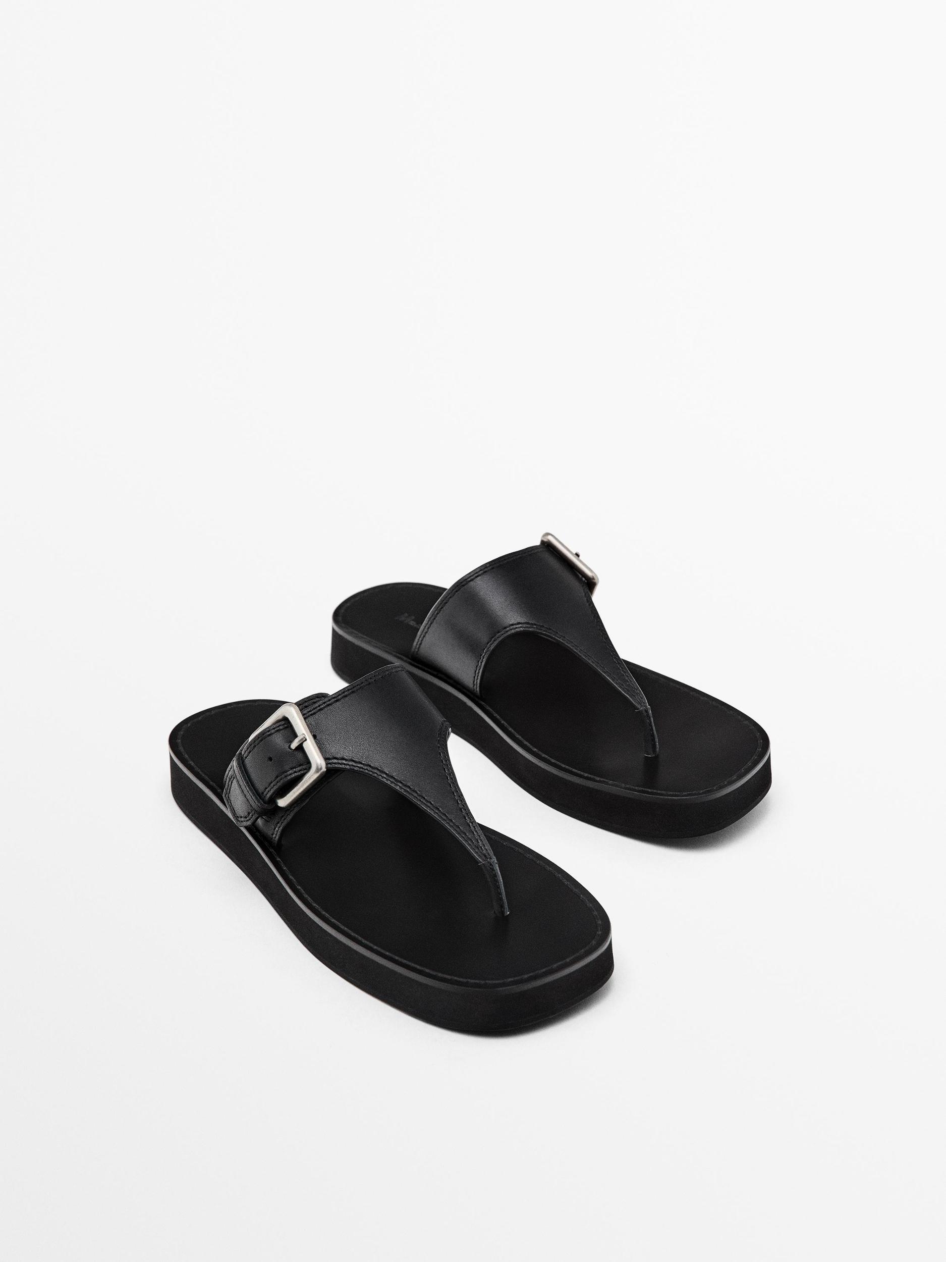 Flat platform sandals Product Image