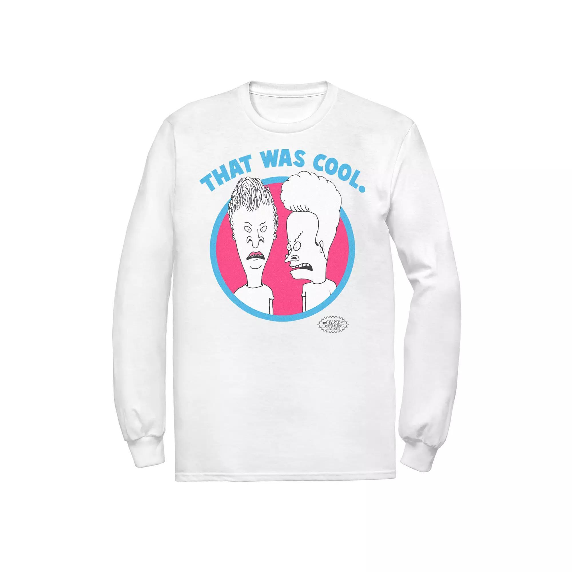 Men's Beavis Butthead Shocked Tee, Size: Medium, White Product Image