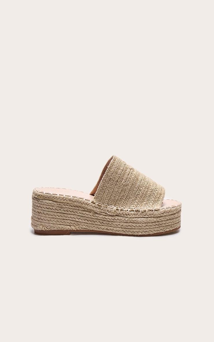 Natural Espadrille Mule Flatform Sandal Product Image