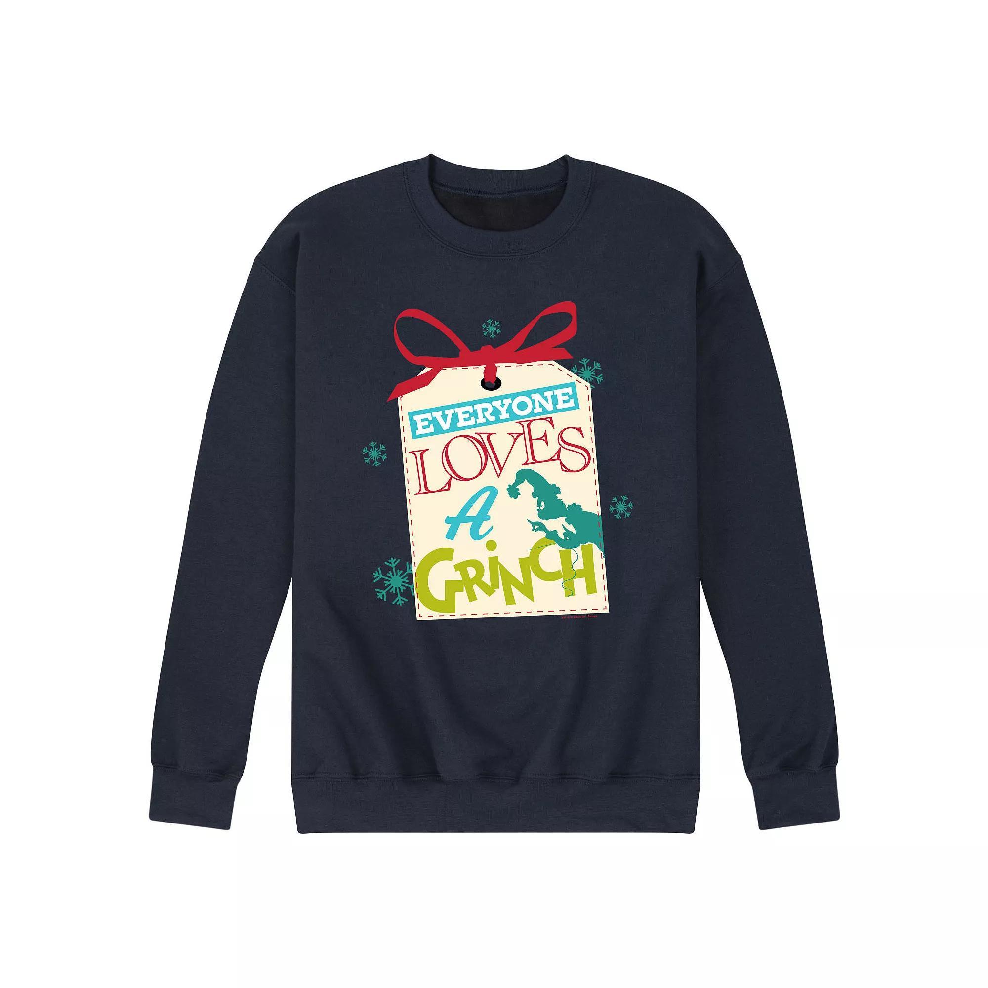 Men's Dr. Seuss The Grinch Everyone Loves A Grinch Fleece Sweatshirt,  Product Image