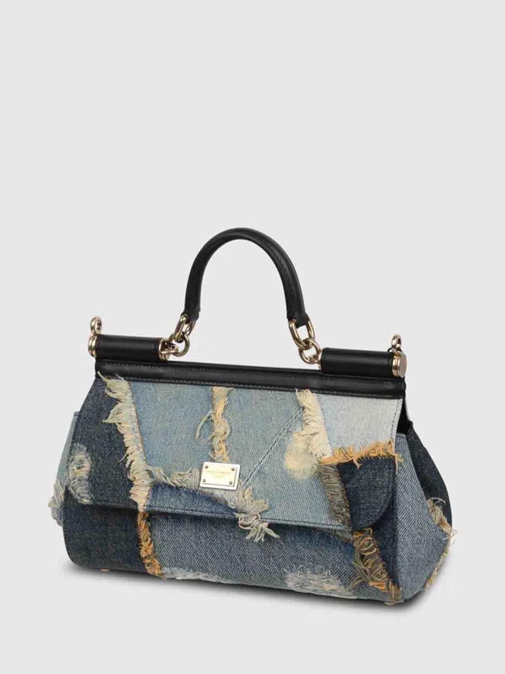 DOLCE & GABBANA Medium Elongated Sicily Bag In Blue Product Image