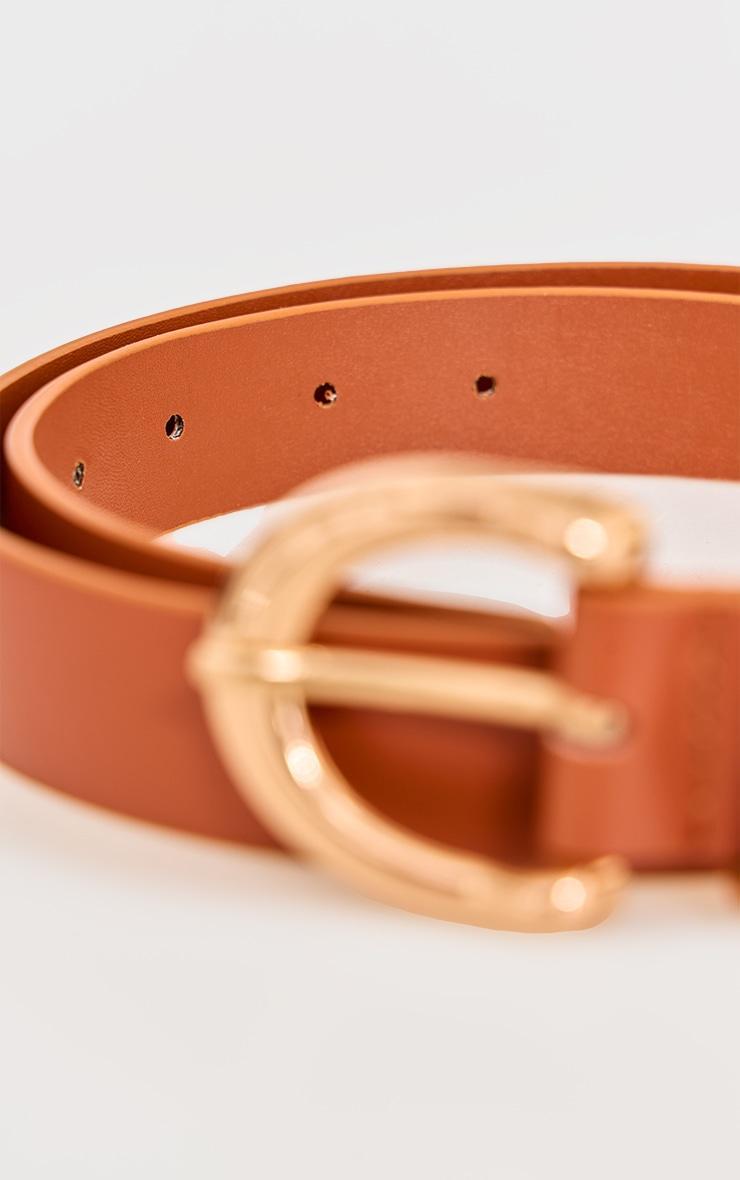 Tan Pu Crescent Buckle Skinny Belt Product Image