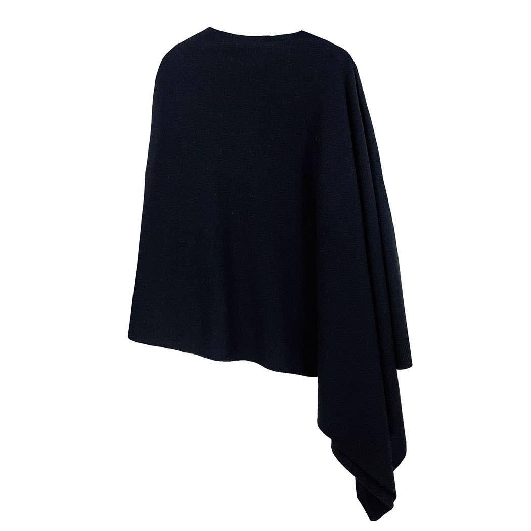 Dark Tone Solid Diamond Shape Scarf Poncho Product Image