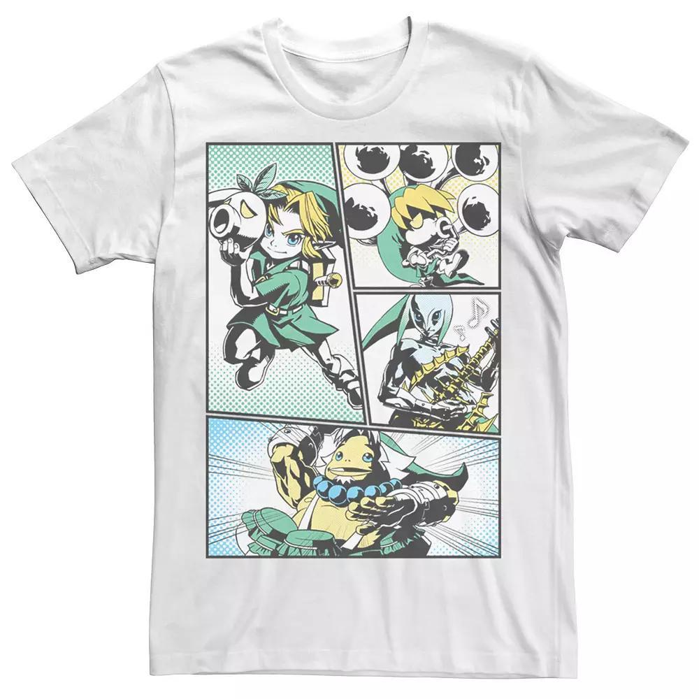 Men's Nintendo Zelda Link Manga Comic Graphic Tee, Size: Medium, White Product Image