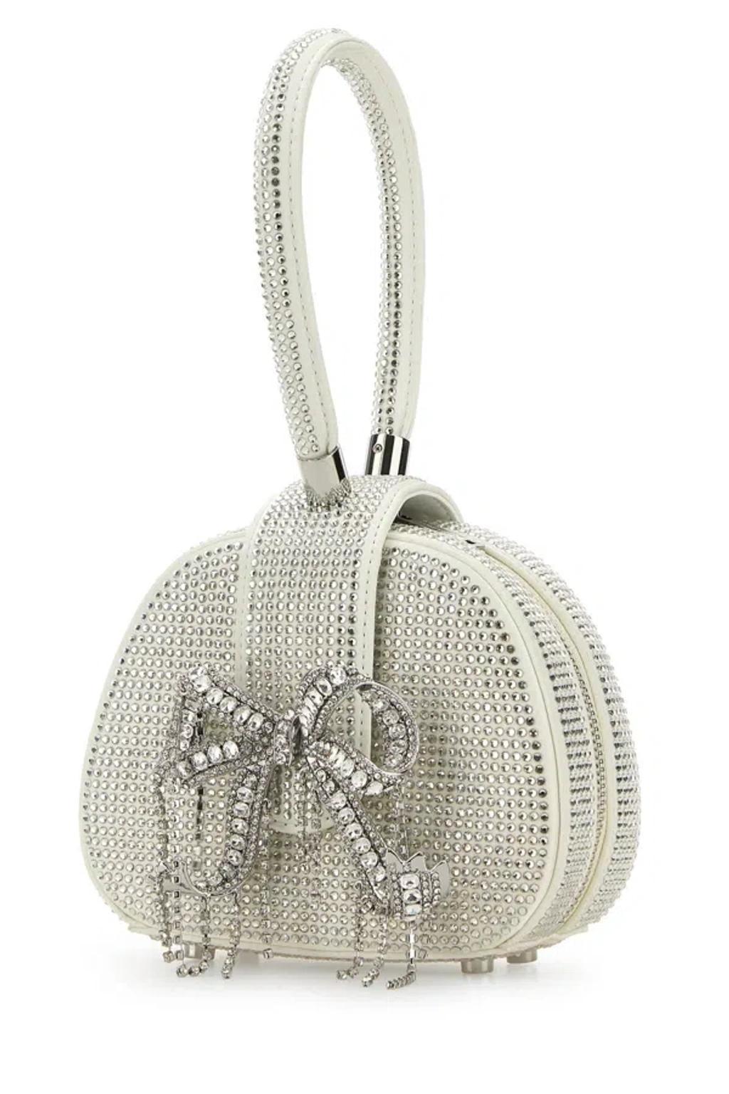 SELF-PORTRAIT Embellished Satin Handbag Product Image