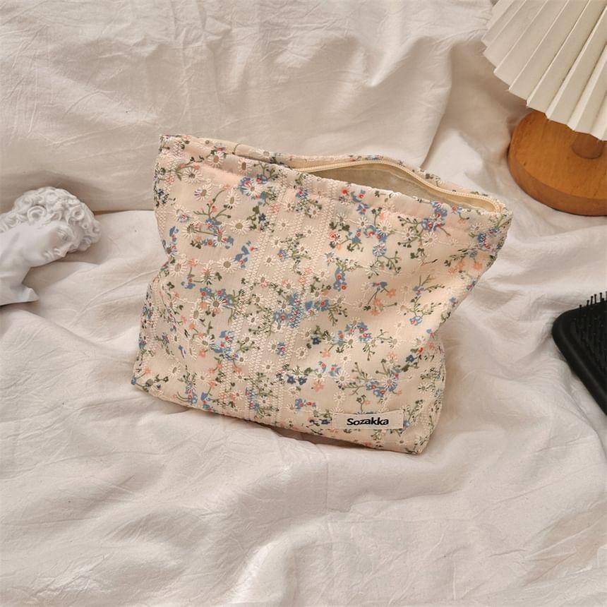 Floral Print Cosmetic Pouch Product Image