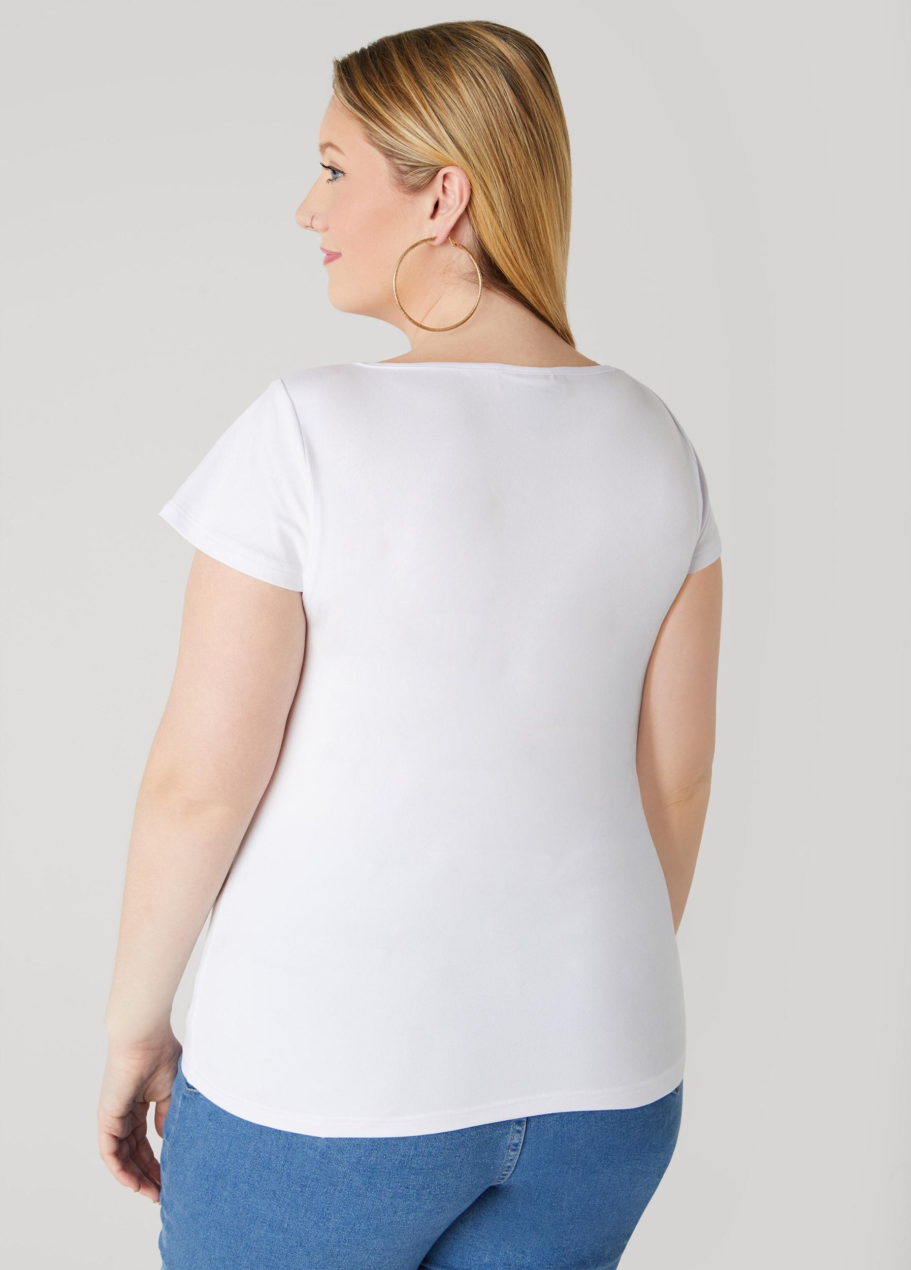 Plus Size V Neck Jersey Tee Ashley Stewart Product Image