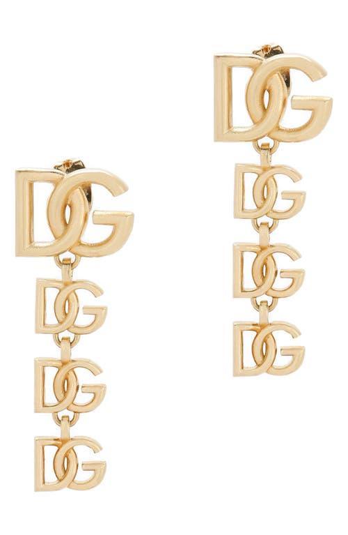 Womens Gold-Plated Logo Drop Earrings Product Image