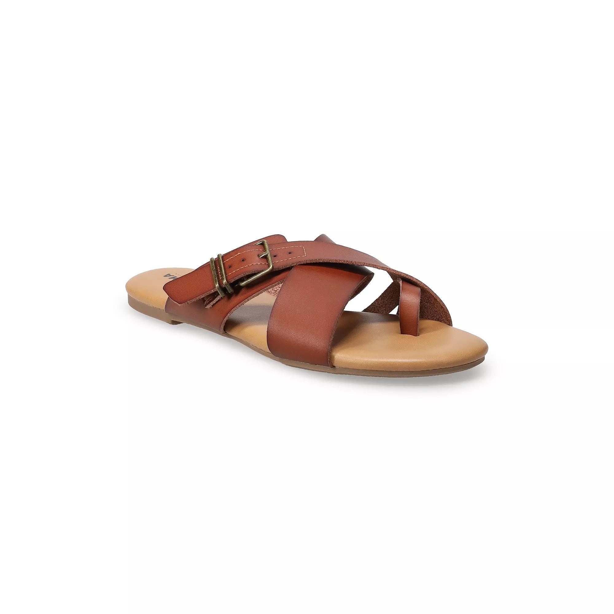 Sonoma Goods For Life® Women's Buckle Toe Loop Slide Sandals, Size: 9, Red Product Image