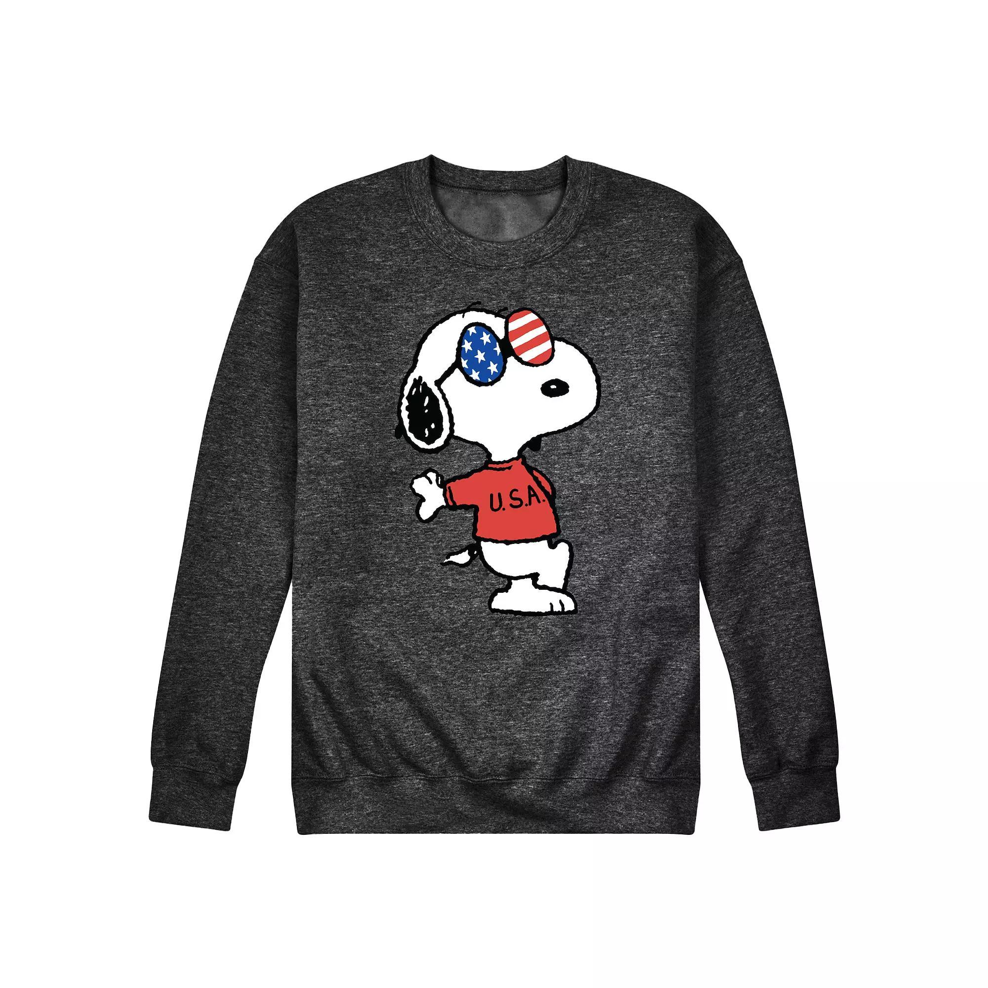 Men's Peanuts Snoopy Americana Graphic Sweatshirt,  Product Image