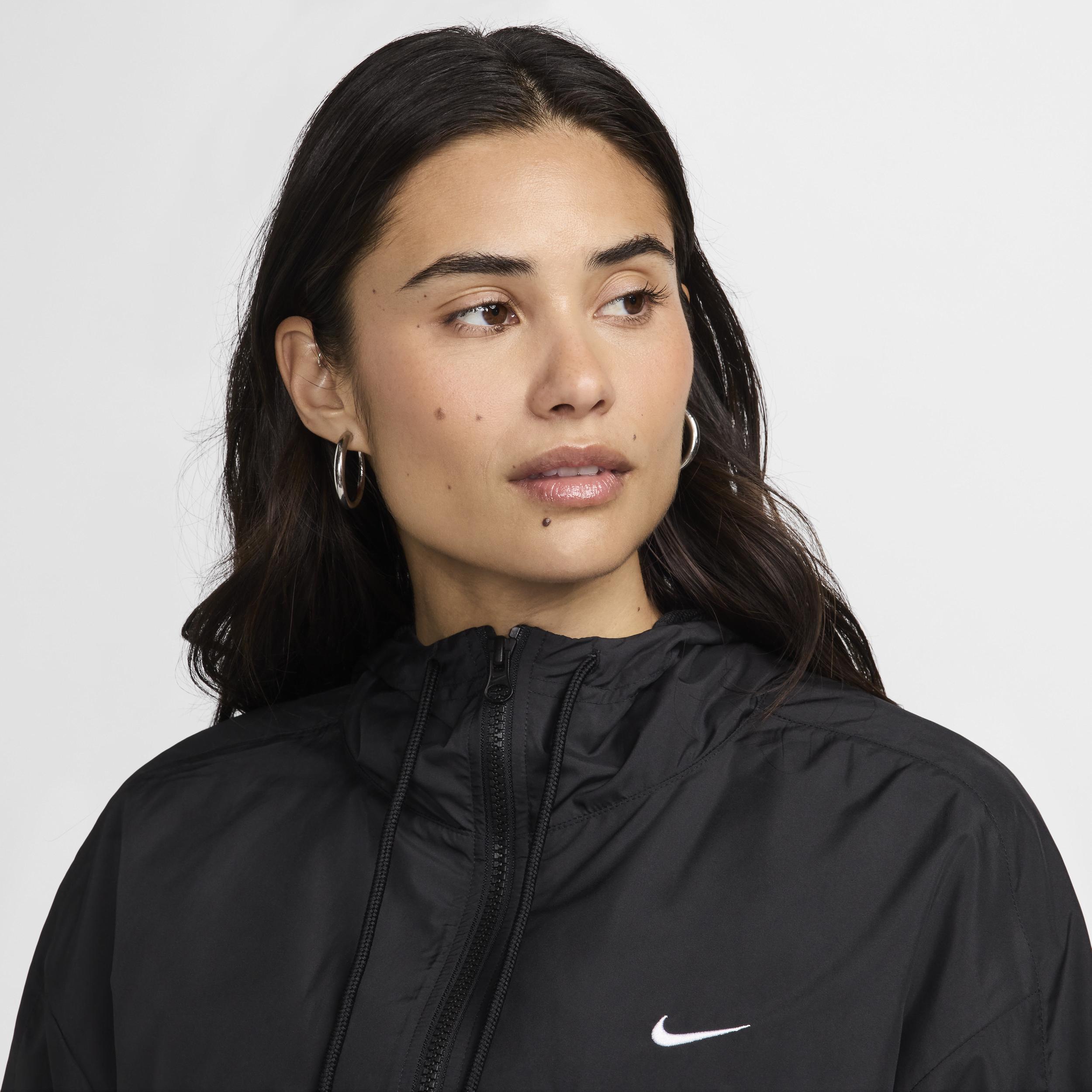 Womens Nike Sportswear Classic Wovens Loose UV Hooded Jacket | FV6298-010 Product Image