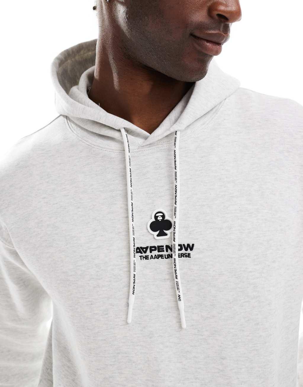 Aape By A Bathing Ape Clover hoodie in heather gray Product Image