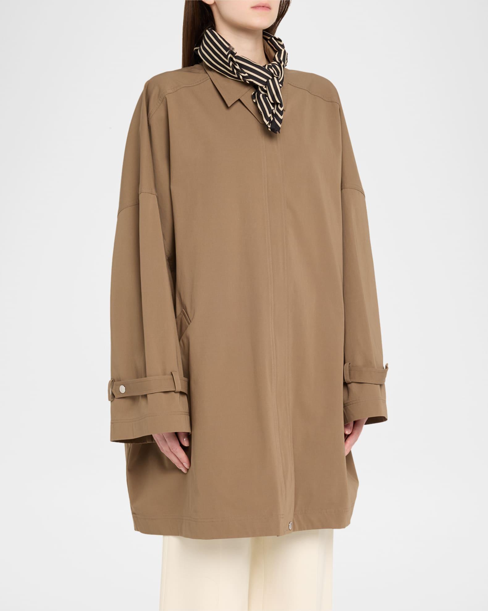 Centered Monogram Silk Square Scarf  Product Image