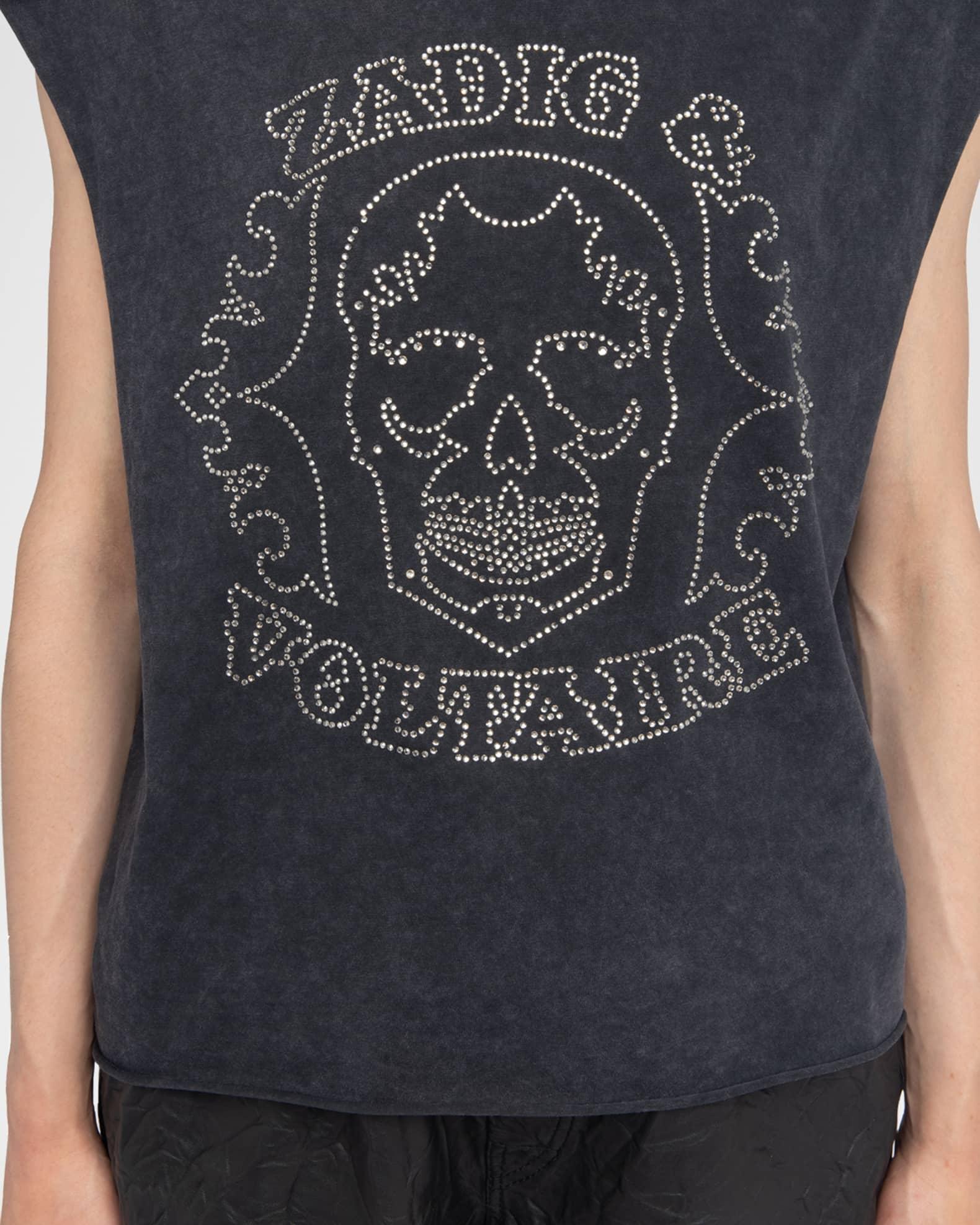 Cloe Skull Strass Tank Top Product Image