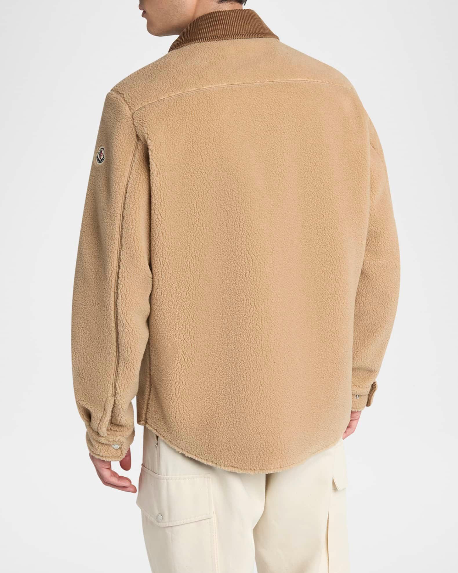 Men's Corduroy-Collar Boucle Shirt Jacket Product Image