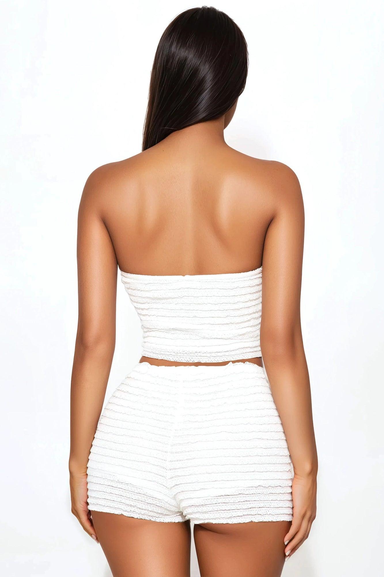 Cassidy Lace Short Set - White Product Image