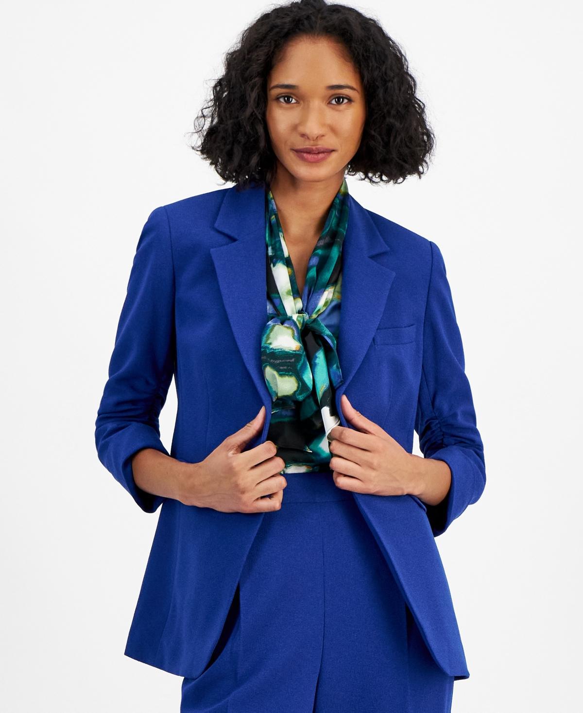 Bar Iii Womens Textured Crepe One-Button Blazer, Created for Macys Product Image