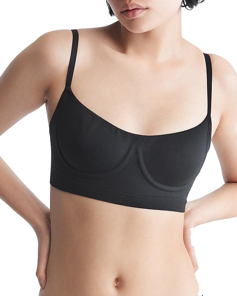 Calvin Klein Womens Bonded Flex Unlined Bralette - Black - XS Product Image