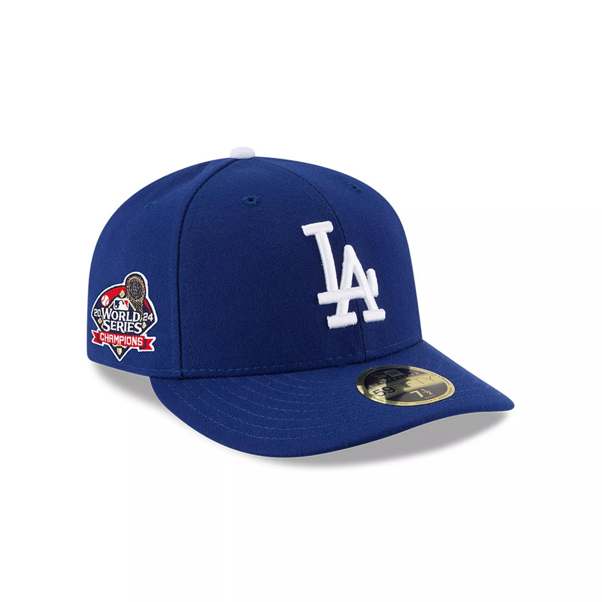 Men's New Era Royal Los Angeles Dodgers 2024 World Series Champions Side Patch Low Profile 59FIFTY Fitted Hat, Size: 8, Blue Product Image