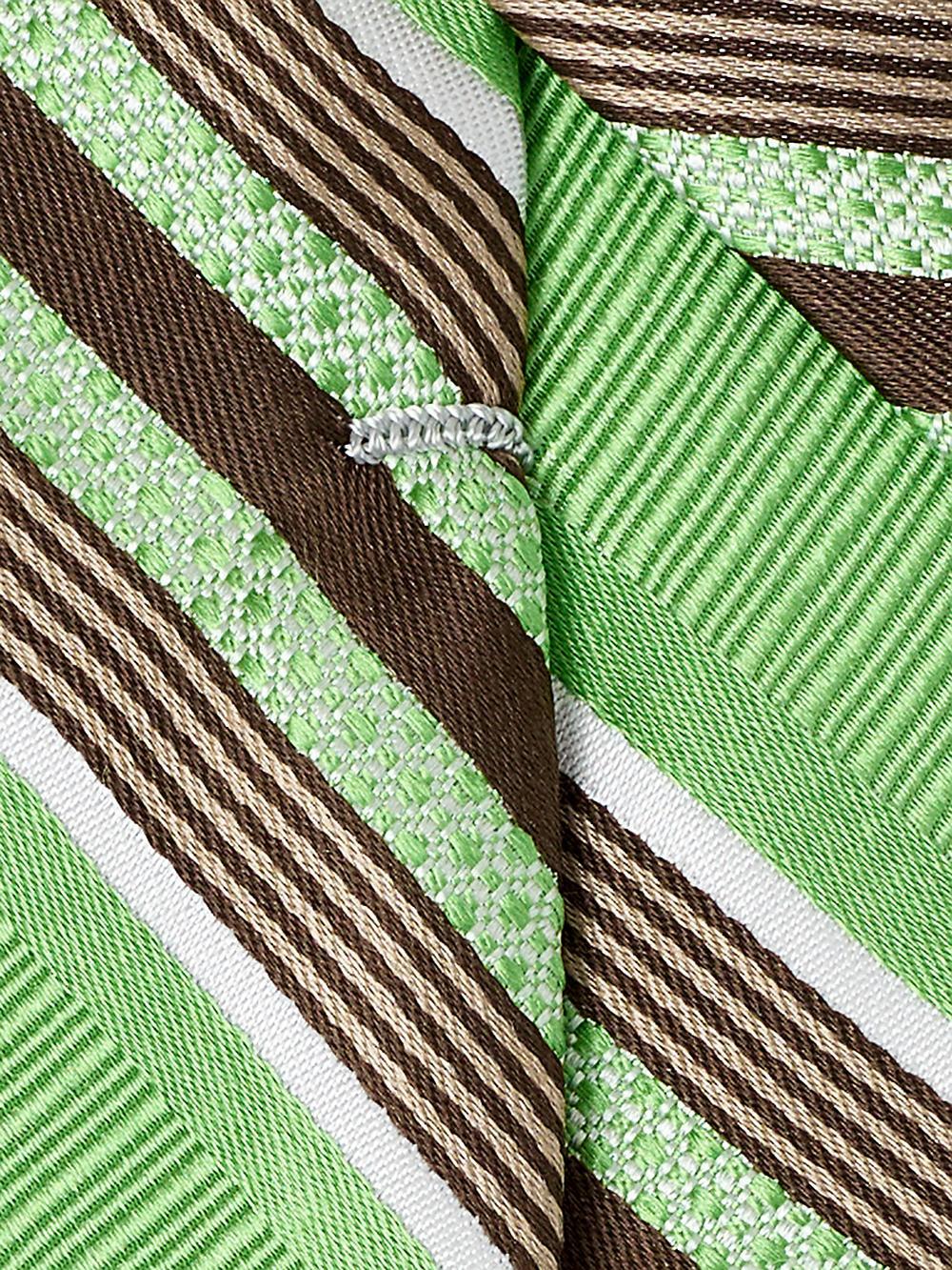 Stripe Woven Silk Tie - Green Product Image