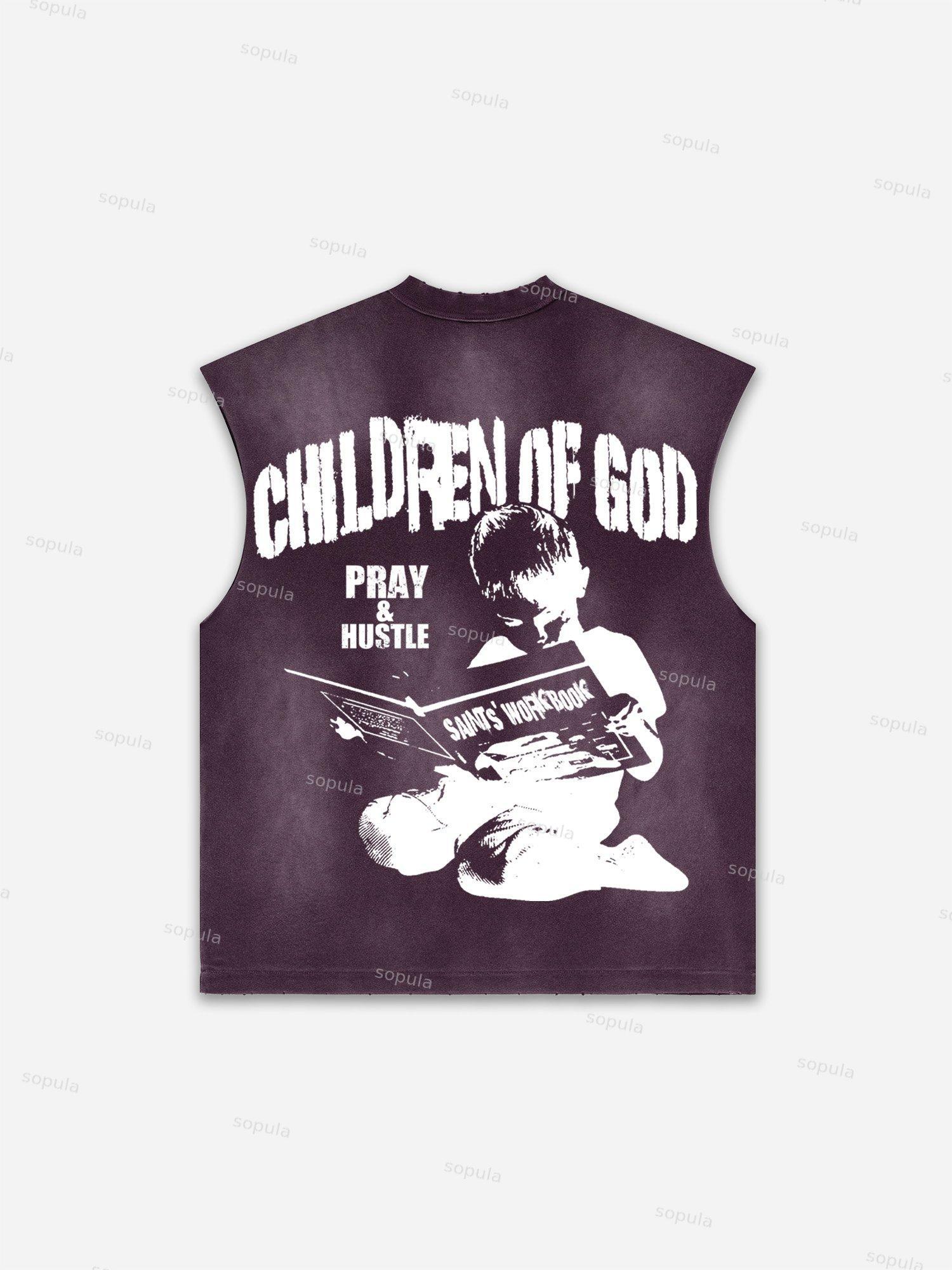 Basketball Dreams Boys Print Distressed Tank Top Product Image