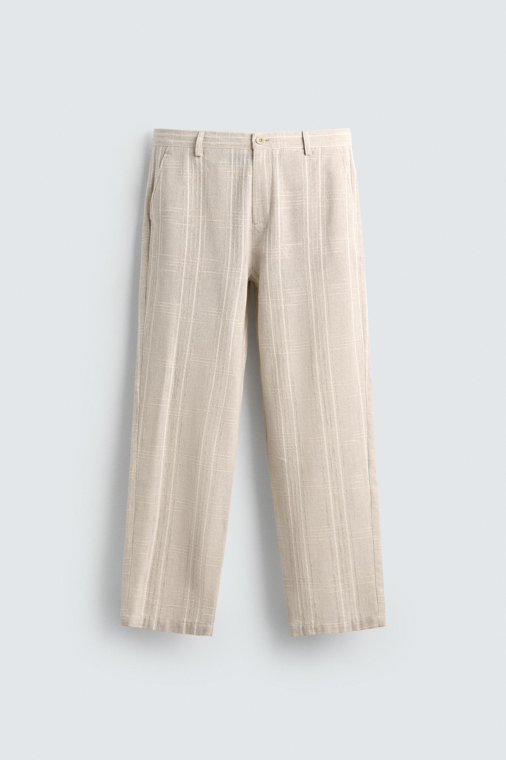 REGULAR FIT STRIPED PANTS Product Image