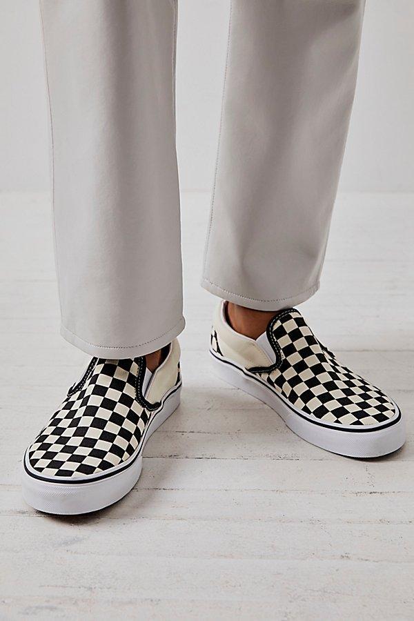 Vans Slip-On Checkerboard Skate Shoe White Product Image