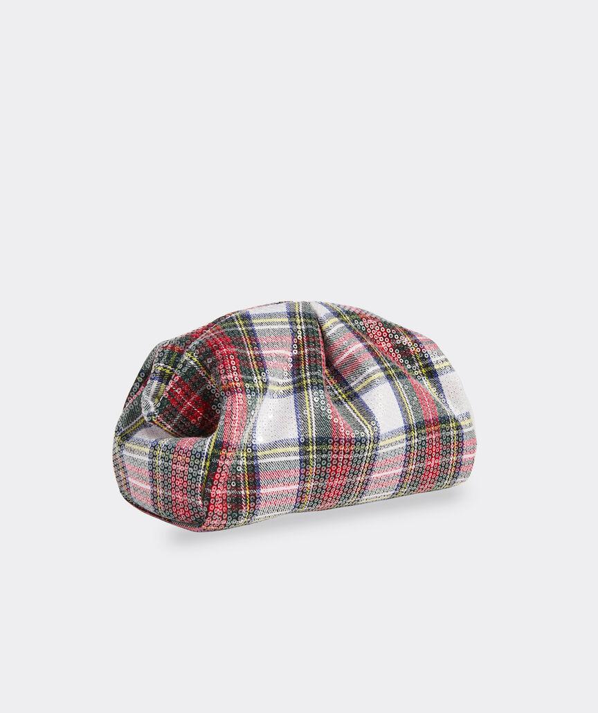 Glossy Tartan Clutch Product Image