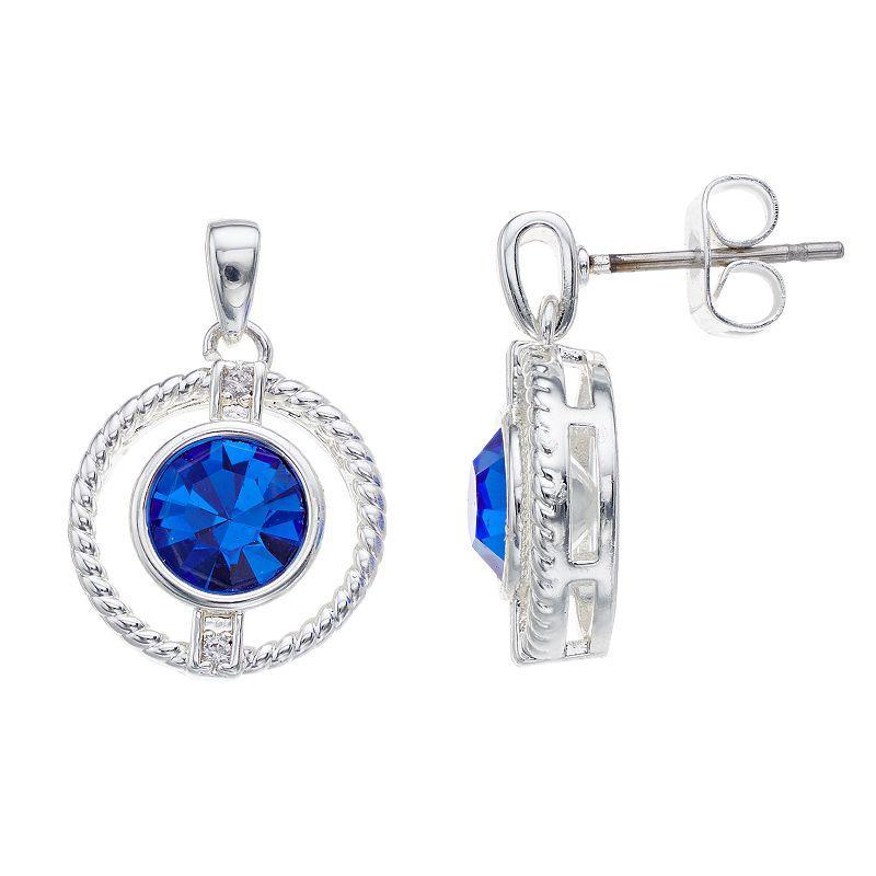 City Luxe Cubic Zirconia Simulated Birthstone Drop Earrings, Womens, Silver Tone March Product Image