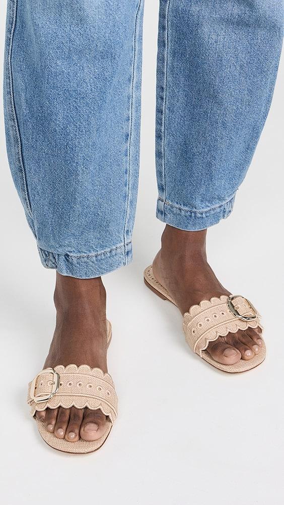 Larroudé Ivy Broderie Slides | Shopbop Product Image