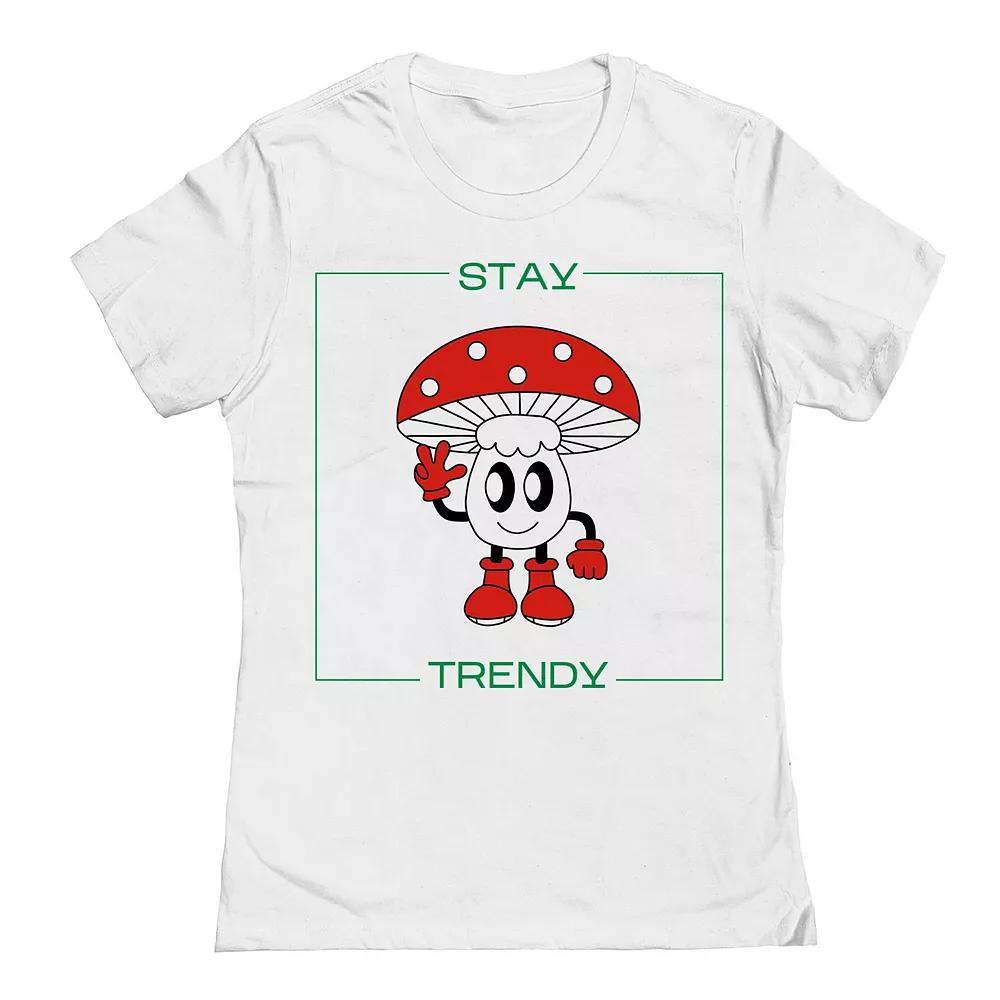 Junior's Stay Trendy Womens Graphic Tee, Girl's, Size: Medium, White Product Image