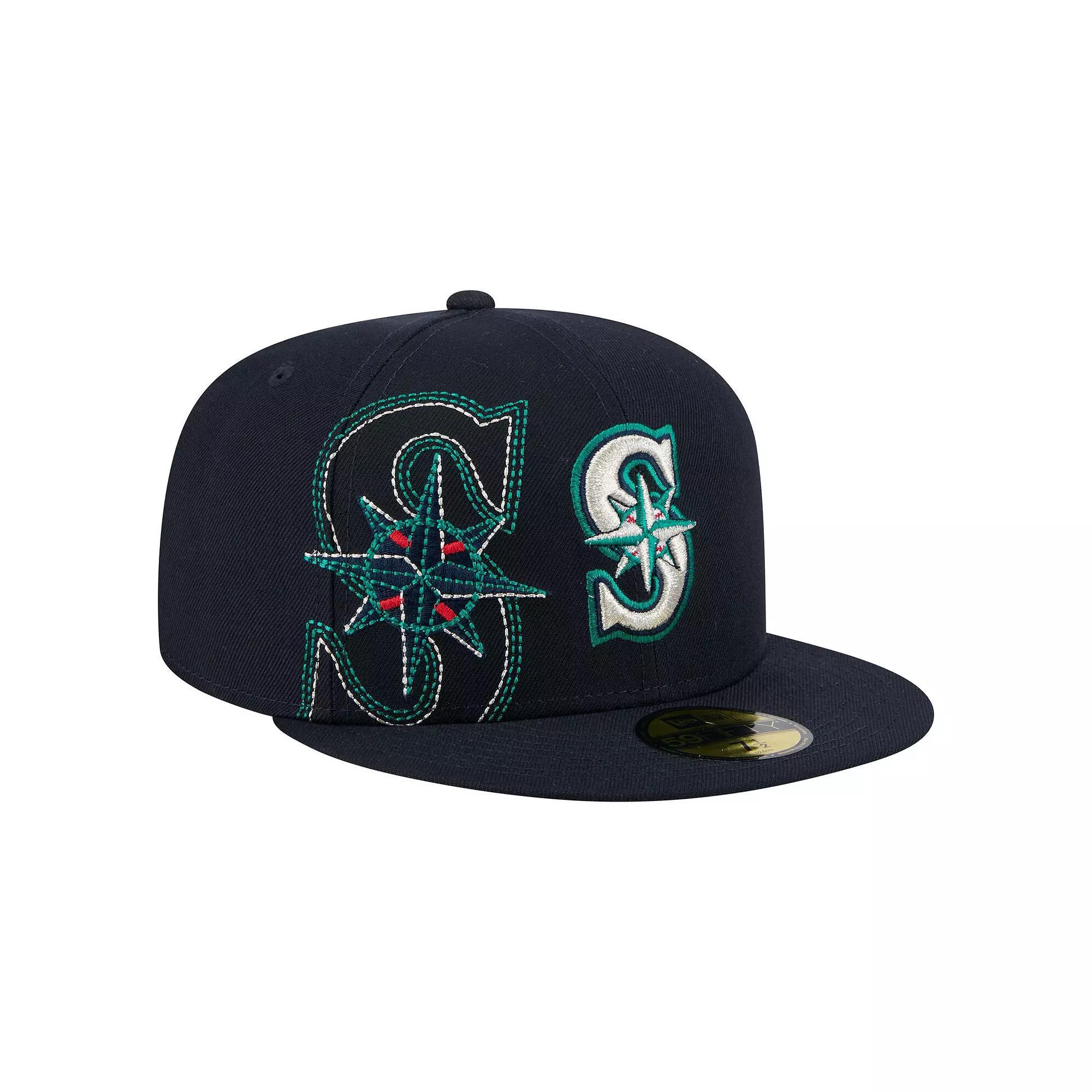 Men's New Era Navy Seattle Mariners Yarn Stitch 59FIFTY Fitted Hat, Size: 7 3/4, Blue Product Image