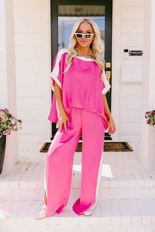 Brooklyn Babe High Waist Pants in Hot Pink Product Image