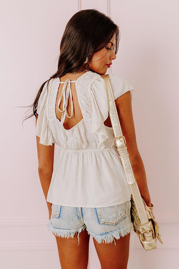 Share The Love Babydoll Top In Cream Product Image
