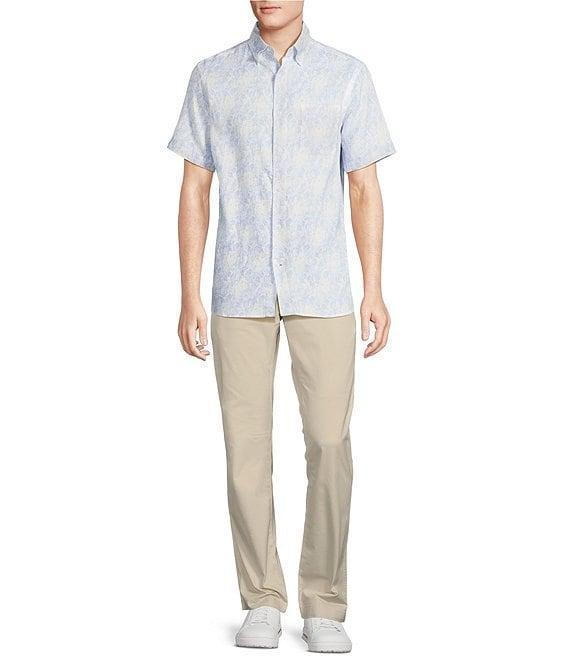 Cremieux Blue Label French Linen Floral Print Short Sleeve Woven Shirt Product Image