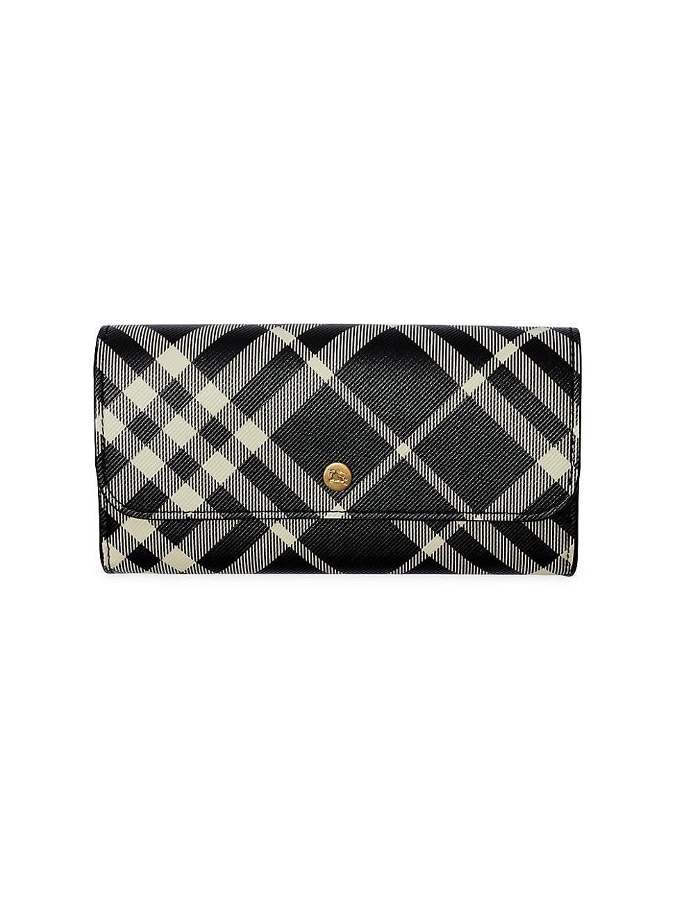 Womens Check Continental Wallet Product Image
